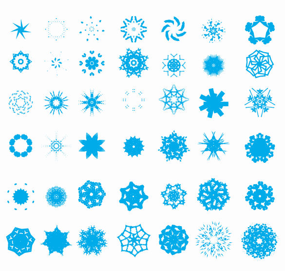 free vector Free Snowflake Vector Set